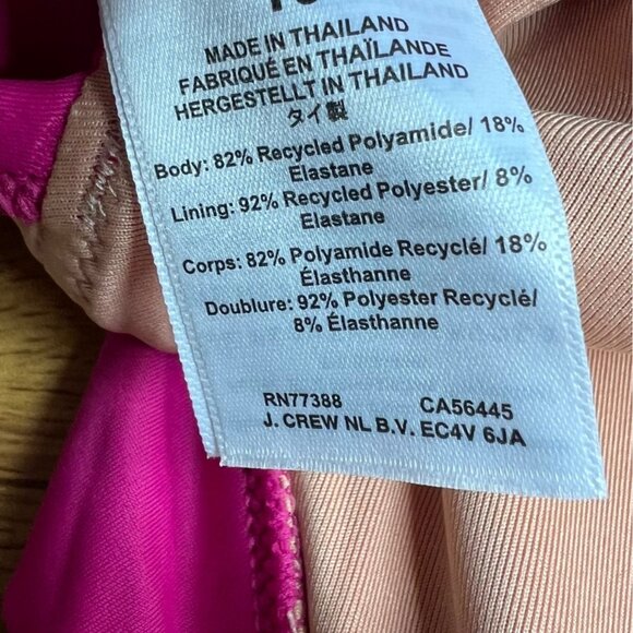 J Crew Ruched One Piece Swimsuit Ruffle V Neck Radiant Fuschia Pink Deep V NWT‎ - Picture 12 of 13